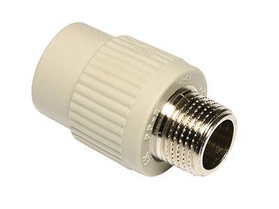 Муфта ПП (Ekoplastik) d25х3/4Н серая