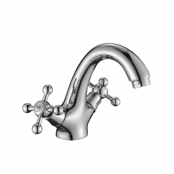 DR54011 Смеситель DECOROOM двуручный для умывальника, хром