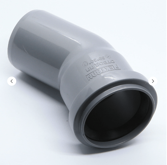 Отвод канализационный FLEXTRON Ду50х30° 