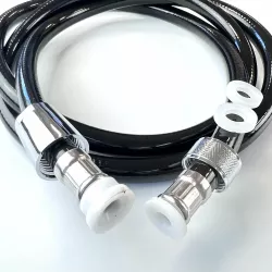 Шланг для душа виниловый  Шлангофф 150 см черный глянцевый