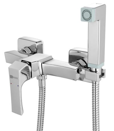 LM4518C Смеситель LEMARK настенный с гигиеническим душем "UNIT", хром
