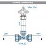 Тройник цанговый ValTec 26х26х26 (VTm 331)