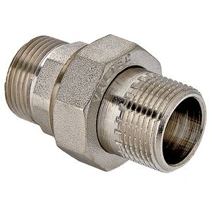 Сгон прямой (американка) латунный никелированный ValTec Ду15НН 