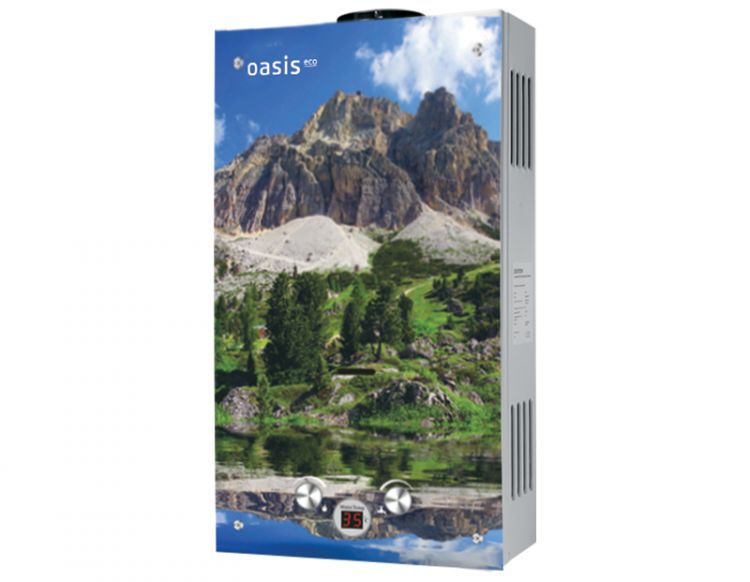Водонагреватель проточный газовый ВПГ Oasis Eco Glass L-20 - 20кВт (10л/мин)