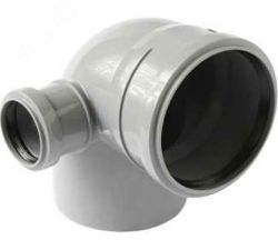 Отвод для внутренней канализации левый d110х90°х50 Valfex