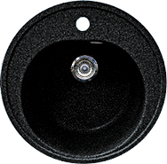 Gran-Stone мойка GS-08 круглая (черный 308) 505х180