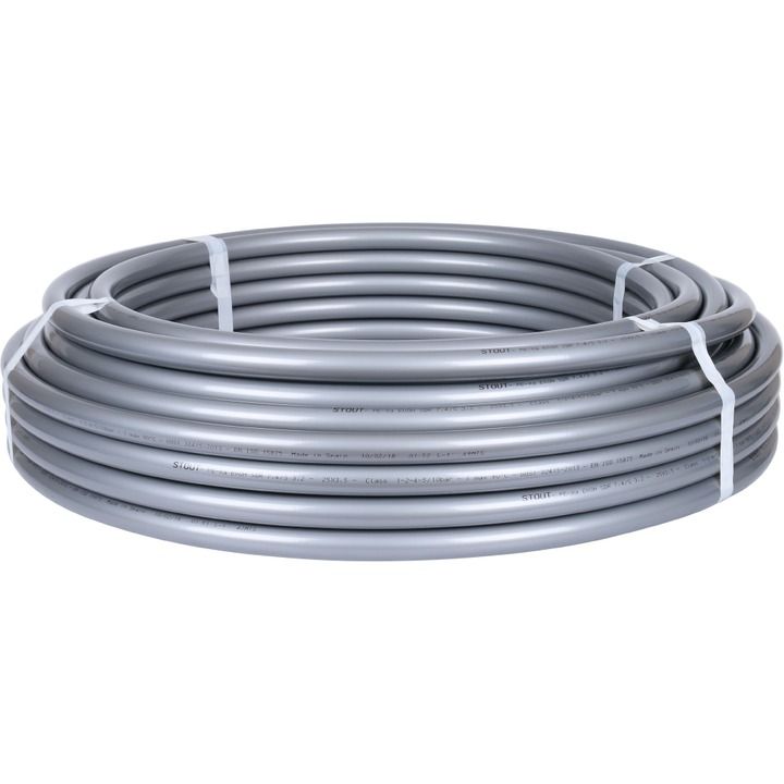 SPX-0001-302535 STOUT 25х3,5 (бухта 30 метров) PEX-а труба из сшитого полиэтилена, серая