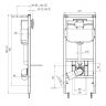 WC1110 Система скрытой установки унитаза АНИ без кнопки