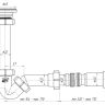 (BD-1016) Сифон АНИ для биде 1 1/4"*32 с гибкой трубой 32*40/50