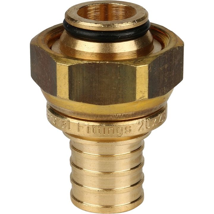 SFA-0034-002034 STOUT переходник с накидной гайкой (евроконус) 20хG 3/4  для труб из сшитого полиэтилен
