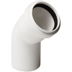 Отвод малошумный БЕЛЫЙ ProAqua Stilte  Ду75х45° 