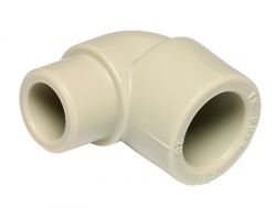 Угольник 90° ПП (Ekoplastik) d25 Н-В серый