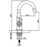 G1049 Смеситель для раковины/умывальника Gappo, белый/хром