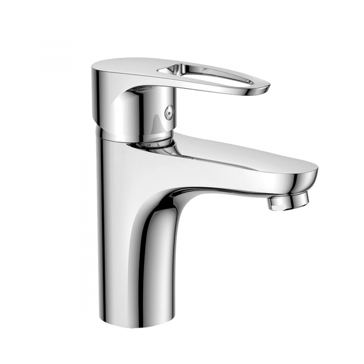 DR70011 Смеситель DECOROOM одноручный для умывальника монолитный, хром