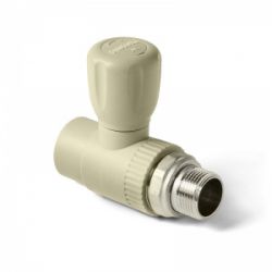 Кран для радиатора ПП (ProAqua) d25х3/4н прямой серый