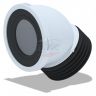 (W-4228) Труба фановая АНИ 110*45° короткая