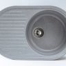 Мойка каменная S-21 овальная серый глянец 720*450*185мм SimGran