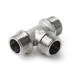 Тройник латунный никелированный Ду20ННН Pro Aqua 