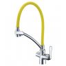 LM3070C-Yellow Смеситель LEMARK для кухни с подключением к фильтру с питьевой водой COMFORT, хром / желтый