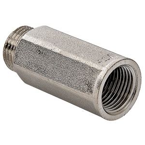 Удлинитель латунный никелированный ValTec Ду15-L10мм 