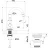 LM6307RB Смеситель LEMARK для умывальника с поворотным изливом "Peretto", черный кофе