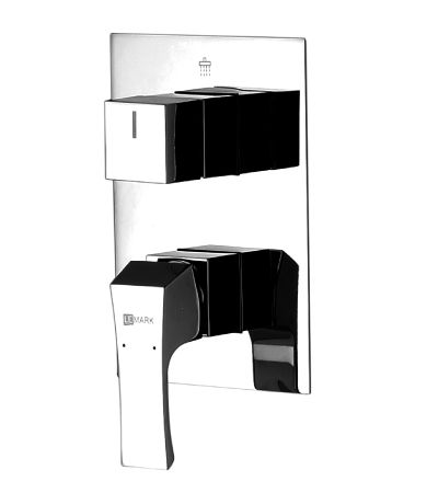 LM4528C Смеситель LEMARK для ванны и душа встраиваемый с 3х-функциональным дивертором "UNIT", хром